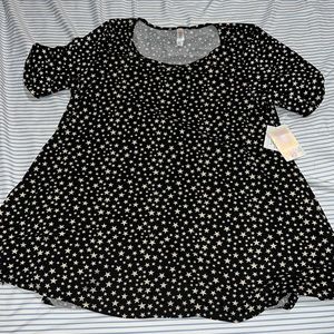 Lularoe xl perfect t stars black gold new